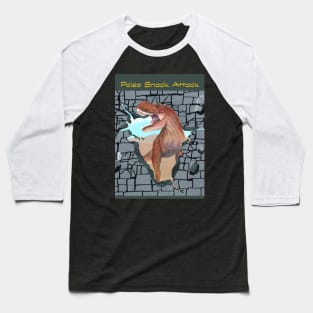 Paleo Snack Attack of the Tyrannosaurus Rex Baseball T-Shirt